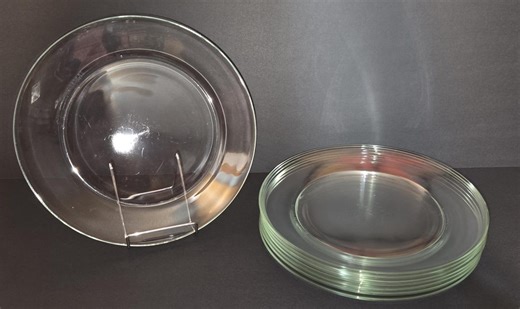 Arcoroc France Clear Glass Luncheon Plates Set of 8 - 9 Inch Tempered Glass - Etsy
