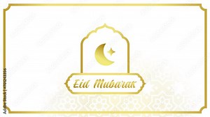 eid mubarak 4k footage animated looping video gold islamic ramadhan shameless