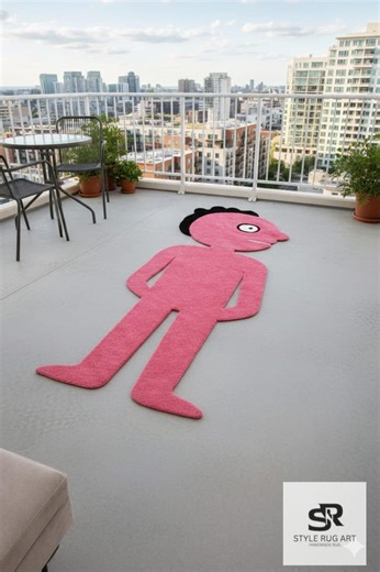 Pink Prismo Rug: Handmade Tufted Cartoon Rug, Adventure Time Custom Wool Carpet, Custom Rug Tufting, Unique Art Rug for Bedroom,gift for Sun - Etsy