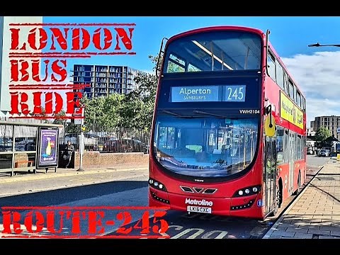 London Bus Ride-Route 245 in Full 4K : Alperton Sainsbury's to Golders Green : Full Route Visual