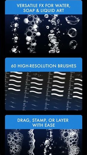 Bubble Brushes | Realistic Water & Soap FX for Photoshop
