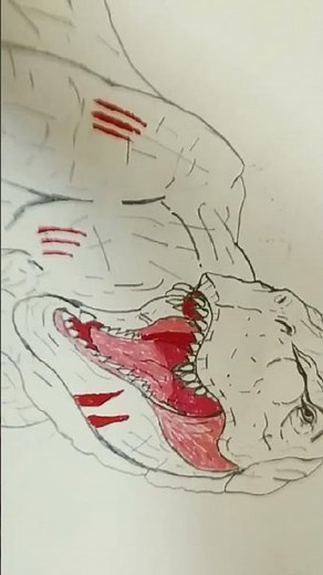 how to draw rexy from Jurassic world
