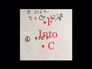 Conversion of degree Fahrenheit into degrees Celsius.(• F into • C)￼