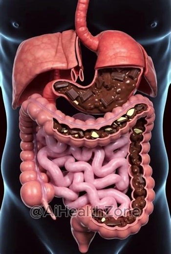 Chocolate Digestion to Excretion | 3D Medical Animation Explained #ai #aivideo #shorts #aihealthzone