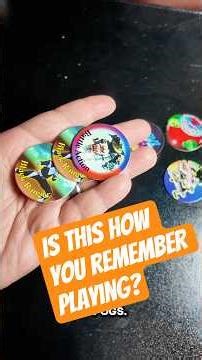 How to play the game of pogs. At least how I remember it! #youtubeshorts #90s #toys