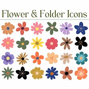 100 Flower Icons, Folder Icons, Desktop Icons, Mac, Windows, PC, App Icons, File Icons, Aesthetic, Notion Icons, Goodnotes Icons, Cute Icons - Etsy