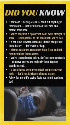 DID YOU KNOW 🚨 Life Saving Facts That Could Save Your Life Part 2