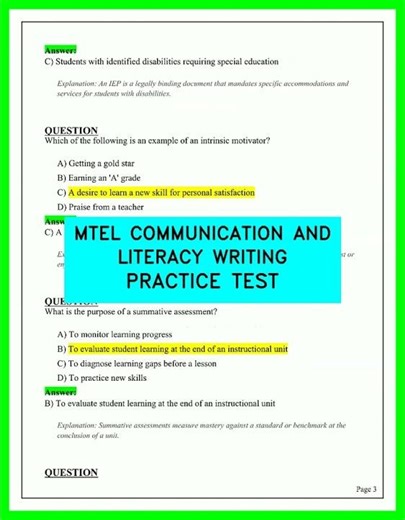 MTEL COMMUNICATION AND LITERACY WRITING PRACTICE TEST 2026 UPDATED WRITING PRACTICE TEST QUESTS EX