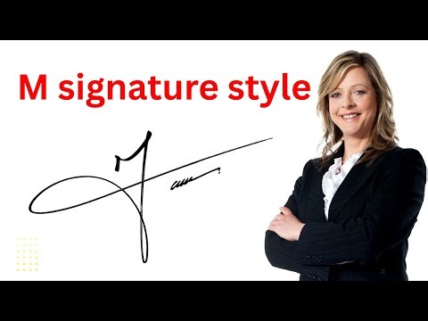M signature style | M name signature style | Signature style of my name