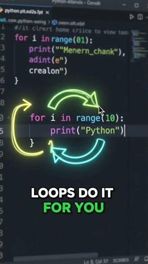 Stop Repeating Code! Learn Python Loops 🐍#shorts #python #pythonloops #pythonprogramming