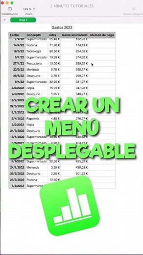¿Cómo poner un MENÚ DESPLEGABLE en NUMBERS? | #Tutorial fácil y rápido | Mac/Apple #Shorts #iOs