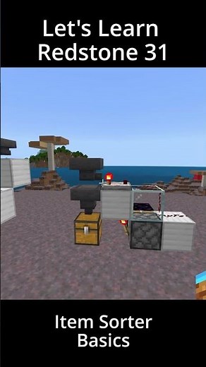 Item Sorter Basic Guide | Let's Learn Redstone 31 | Minecraft Bedrock Redstone Tutorial