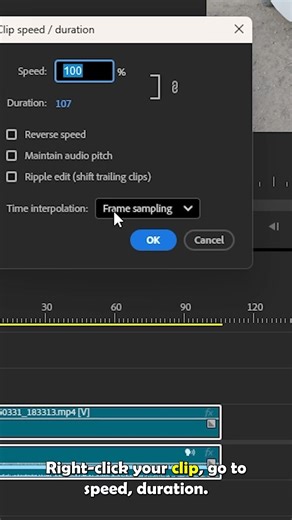 Fix Laggy Slow Motion in 10 Seconds 🔥 (4K Premiere Pro) #shorts