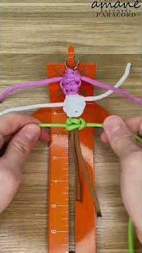 3色団子キーホルダーのパラコード編み方紹介｜平編みアレンジでふんわり可愛く handmade.amane #パラコード #パラコード編み方 #パラコードクラフト #パラコード編み #ハンドメイド