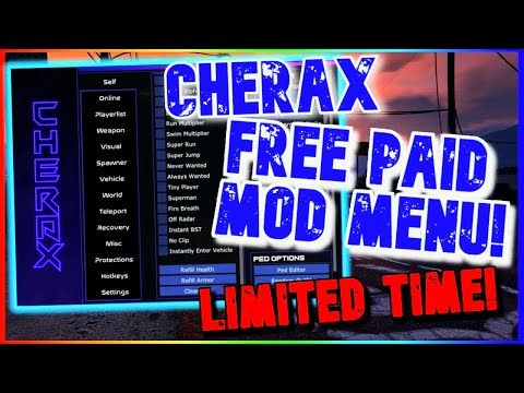 FREE CHERAX MOD MENU GTA 5 | GTA ONLINE 2026 CHERAX MOD MENU PC + TUTORIAL | Money Hack + Mod Online