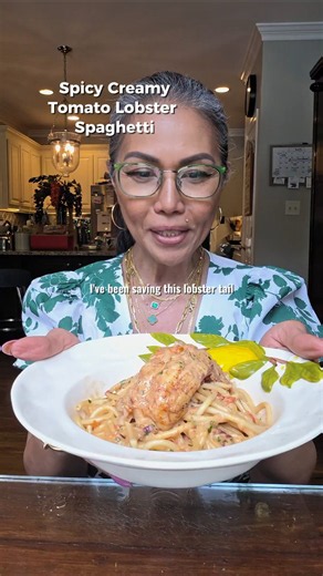 Spicy Creamy Tomato Lobster Spaghetti | Easy Lobster Pasta Recipe
