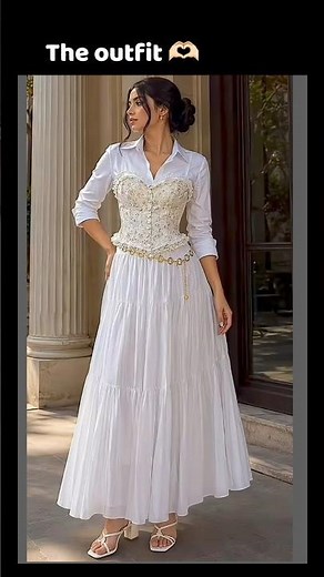 Elegant White Corset Dress 🤍✨ #fashioninspo #ootdguide #fashion #outfit #ytshorts #style