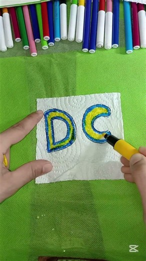 I drew letters on water and tissues #art #drawing #viral #drawing #explore #easydrawing