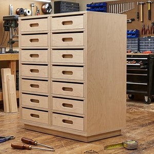 Plywood Drawer Storage Unit Plans | 18mm Workshop Cabinet Build (PDF/DXF) - Etsy