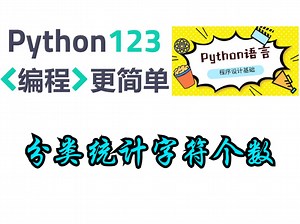 【Python123题库】分类统计字符个数