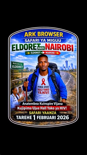 Sunday pale county headquarters tutakuwa na madaktari njoo upimwe ujijue hali yako ya HIV 1st February nikiwa tayari kutembea kutoka Eldoret to Nairobi. @Ark Browser Hello, On February 1st, 2026, I will officially begin my walking journey on foot from Eldoret to Nairobi to encourage Kenyan youths to get tested for HIV/AIDS so that they can know their health status. Youtube channel https://youtu.be/14aAoO3T-K0 @sambai official @G STAR ELEPHANT KE @Oscar Kipchumba Sudi @State House Kenya @GOVERNOR