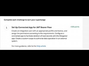 Integration Configuration Superbadge Unit -