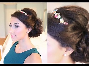 Glam Holiday Side Updo