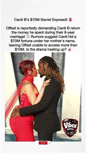 Cardi B's $70M Secret Exposed? Offset Demands Money Back 😱 #cardib #offset #divorcedrama