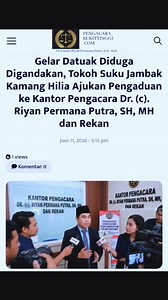 Sengketa Gelar Adat di Kamang Hilia: Dugaan Pengangkatan Datuak Ganda 2026