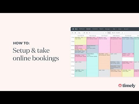 How to set up and take online bookings with Timely
