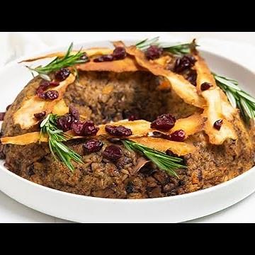 Vegan Nut Roast Recipe with Candied Parsnip Crisps