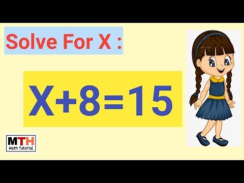 Solve a Linear Equation x+8=15 || Simple Trick || One Minute Math