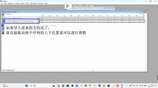 SeqMan拼接双向测序序列