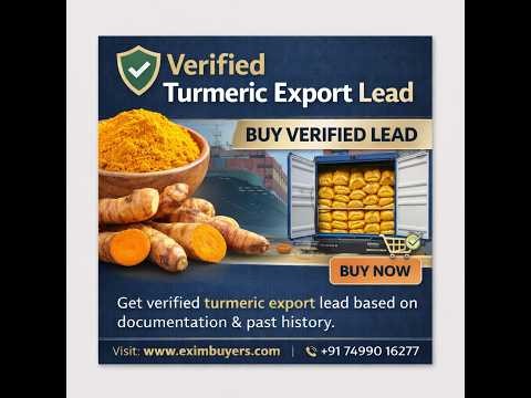 How to Find Turmeric Importers Turmeric Export Business Buyer Lead Data Verified Turmeric Buyer data