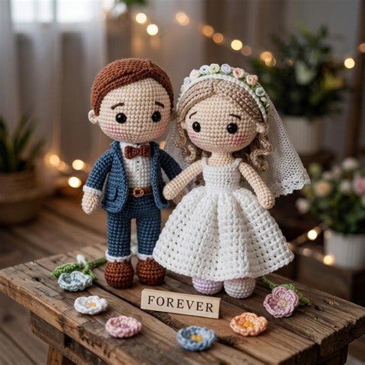 Amigurumi Wedding Couple Crochet Pattern PDF | Bride Groom Dolls | Crochet Wedding Gift | Instant Download - Etsy