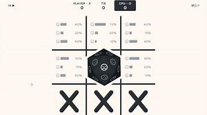 Review of the free game 'Probabilistic Tic-Tac-Toe' that adds a dice element to tic-tac-toe