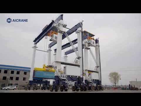 🏳‍🌈 41T RTG Container Gantry Crane Running Test Before Ship to United Arab Emirates