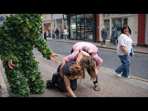 Scary Bushman Prank in Public 😱 People Fell Down!