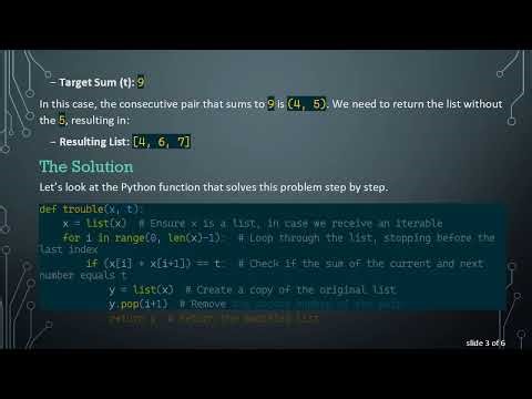 Finding the Sum of Two Consecutive Numbers and Modifying a List in Python