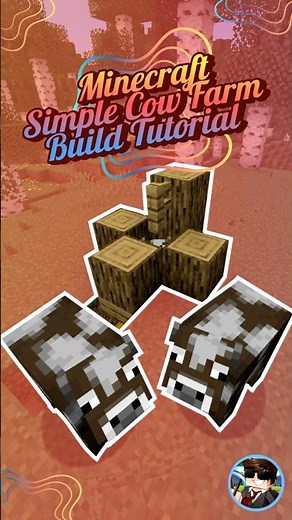 Ultimate Minecraft Cow Farm For Beginners #minecraft #minecrafttutorial #minecraftbuild