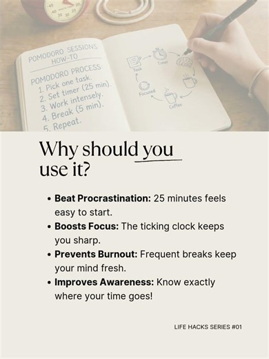 Master Your Focus: The Pomodoro Technique! 🍅 #StudyHacks