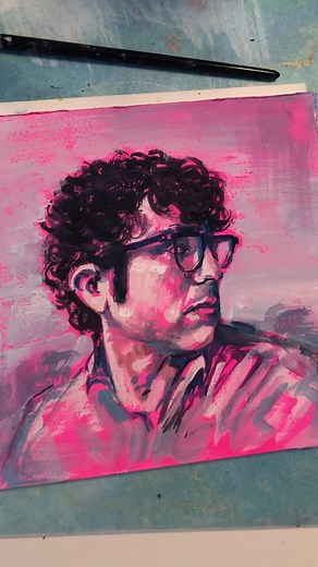 this is for all the people who said my self portrait look like young Bernie Sanders.. thank you #barbs #bernie #gouache