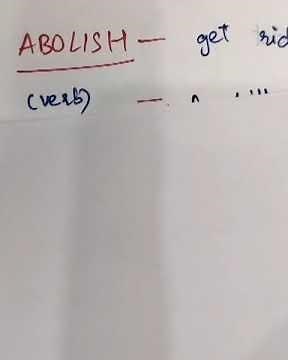 MEANING OF ABODE AND ABOLISH | A-SERIES WORDS | ENG-P|