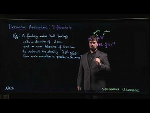 Derivative Applications: Differentials - 07. Propagation of Error