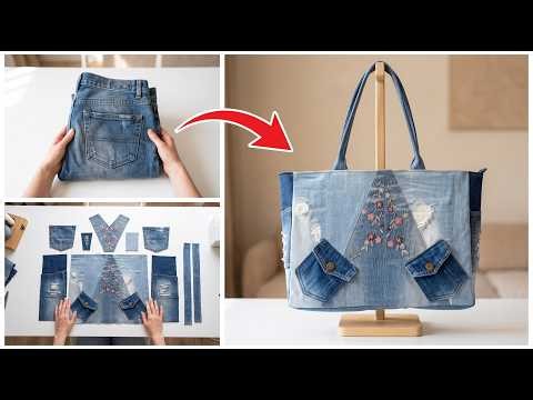 Easy DIY Handbag from Old Jeans | Perfect for Beginners