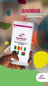 Hello la Famille Baobab Côte d’Ivoire Votre application Baobab est disponible,📲Elle permet à tout client de : 👉Consulter son solde 👉Suivre ses prêts 👉Vérifier ses remboursements 👉Accéder à des offres personnalisées Et tout ceci depuis chez vous !😀 Téléchargez la ici👇👇 https://bit.ly/3fo78C4 #CODIV 19 #Gardonslecontact #LimitonsNosDeplacements | Baobab Côte d'Ivoire