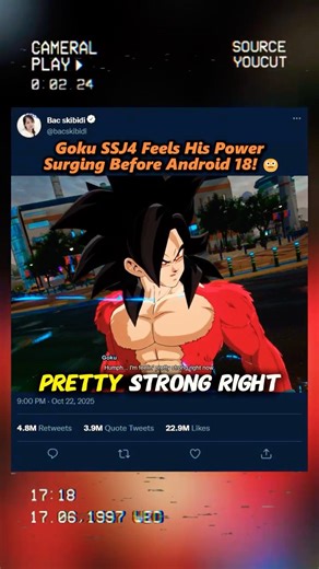Goku SSJ4 Feels His Power Surging Before Android 18 😐 #sparkingzero #crashout #knockout