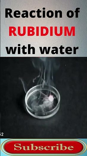 Reaction of Rubidium with water #Shorts