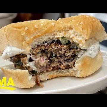 How to make a healthy ‘Greek Turkey Burger with Tzatziki’ at home | GMA