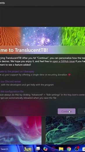 Windows 10 / 11 Transparent Taskbar Tutorial #shorts